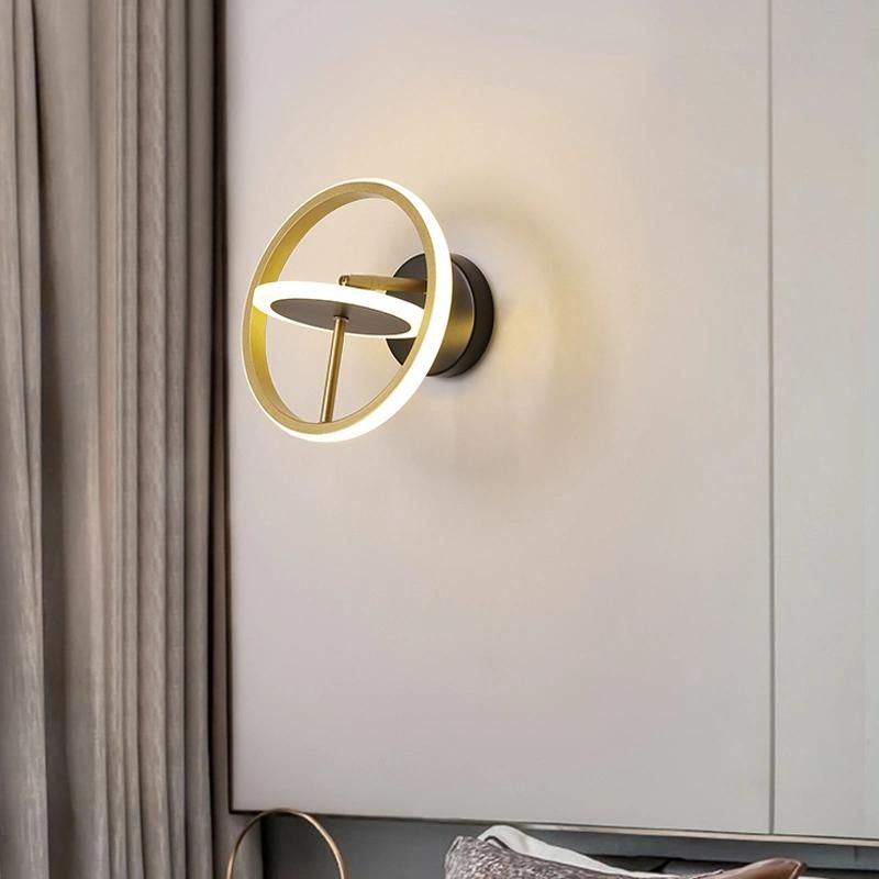 Modern Lamp Round Living Room LED Lighting Bedside Room Household Wall Light