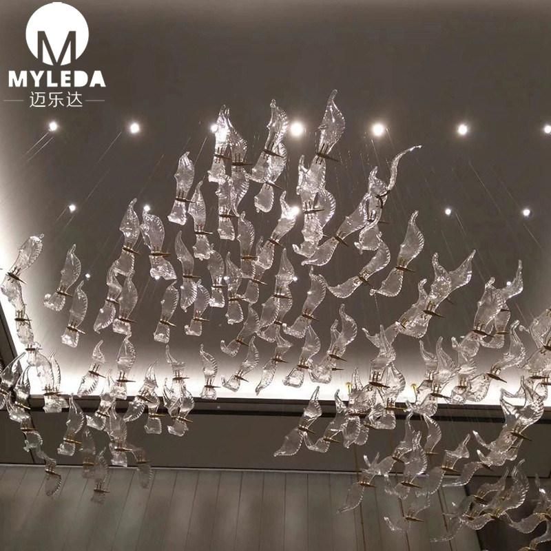 Large Dining Room Little Bird Fly Butterfly LED Chandelier Lighting