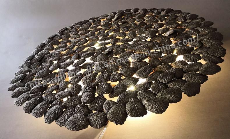 Modern Luxury Round Copper Brass Wall Sconces Light for Hotel, Villas