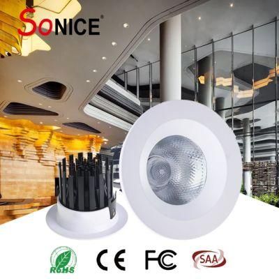 Anti-Glare High Lumen Water Proof Hotel Home Restaurant Isolated Driver Recessed Ceiling 15W RGBW LED COB Spotlight Panel Light Downlight