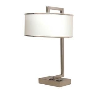 Modern Style Home Hotel Table Lamp with Metal Pillar