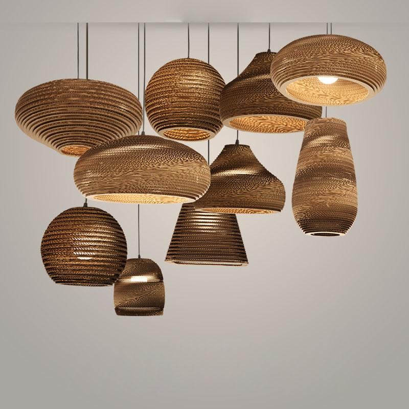 Personality Chandelier Retro Bar Creative Bedroom Paper Study Cafe Pendant Light