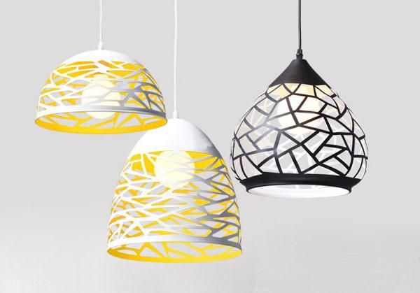 Jianer New Modern Hollowed-out Pendant Lighting in Black/White Painting