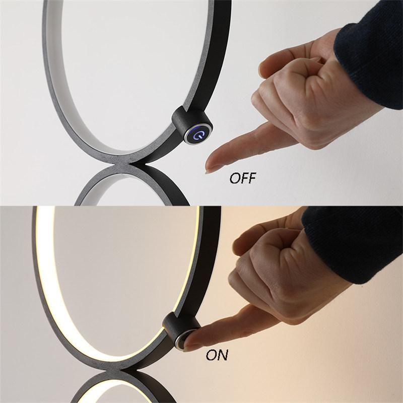 Modern LED Floor Lamp Touch Switch Ring Indoor Decor Light Nordic LED Floor Lamp (WH-MFL-07)