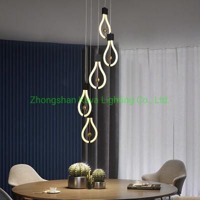 Fashionable Hanging Modern Luminous Sport Black LED Chandelier Pendant Light