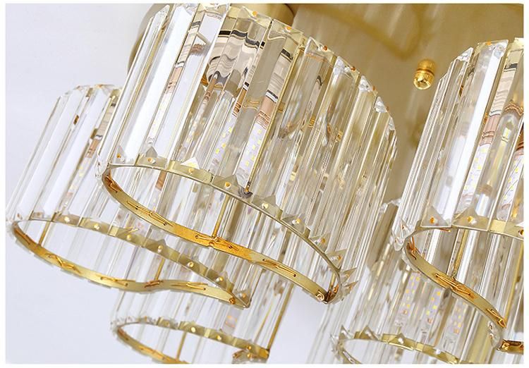 Romantic Modern Minimalist Ceiling Lamp American Model Room Personality Luxury LED Crystal Ceiling Light (WH-CA-76)