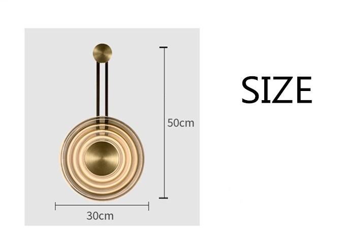 Modern Minimalist Clock Shape Wall Lamp Glass Bedroom Bedside Design Wall Light (WH-OR-145)