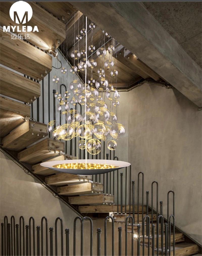 Custom Made Glass Pendant Lamp for Hotel Lobby