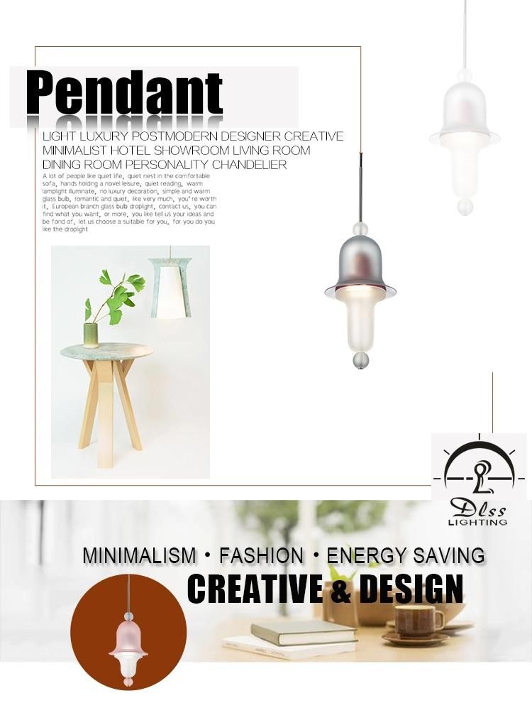 Modern LED Fanny Colorful Project Glass Pendant Lamp