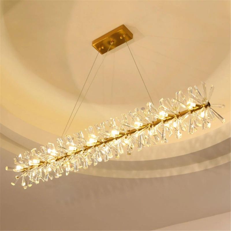 G4 220V/110V Flower Crystal Chandelier for Home Decoration