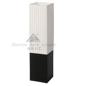 Modern Square Table Lamp with Wood Base for Pastoralism (C5003020A1)