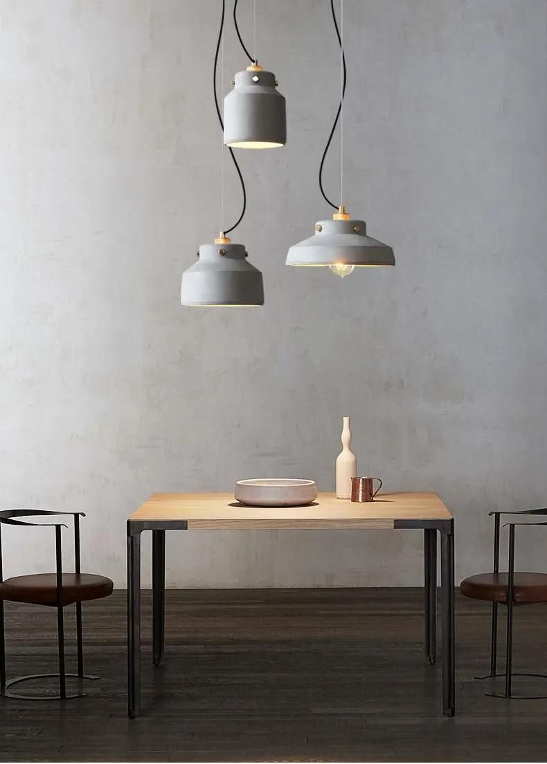 Loft Antique Pendant Lights Staircase Home Rikard Scandinavian Unique Cement Pendant Light (WH-AP-353)