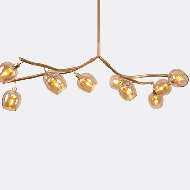 Bulb Style Plum Flower Design Chandelier Living Room Pendant Lamp