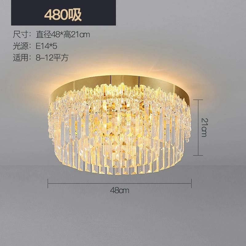 Stainless Steel Gold Lighting Modern Polished Round LED Flush Mount Ceiling Light Fixture (WH-CA-89)