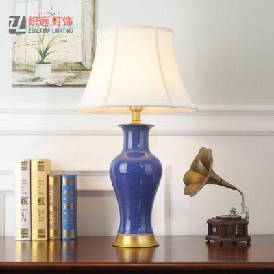 Chinese Ceramic Table Lamps Home Decor Blue Porcelain Light (TL8017)