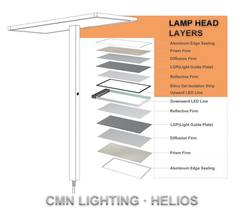Cmn Lighting Popular Germany Style Direct& Indirect Desktop Standing Lamp for Modern Office