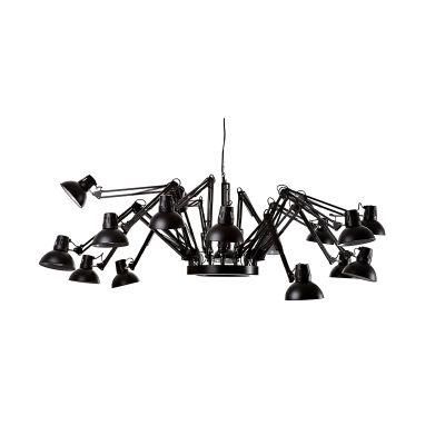 Nordic Design Indoor Decorative Modern Aluminum Black Lighting Chandelier Metal Pendant Lamp