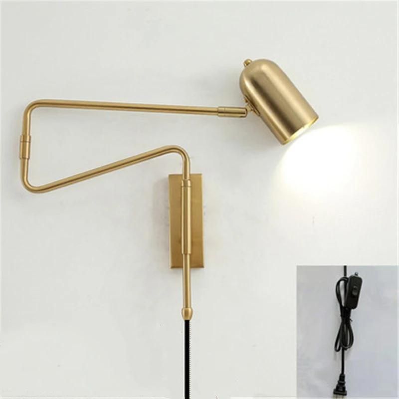 Nordic Modern LED Wall Lamps Angle Adjustable Bedroom Bedside Reading Lamp Living Room Decoration Study Iron Wall Light Fixtures