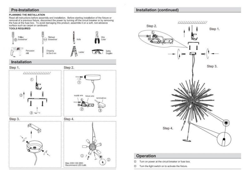 Firework Chandelier for Dining Room Matt Black Pendant Lighting Metal Aluminum Ceiling Light Fixtures LED for Living Room Restaurant Urchine Ball Dia60 9-Lights