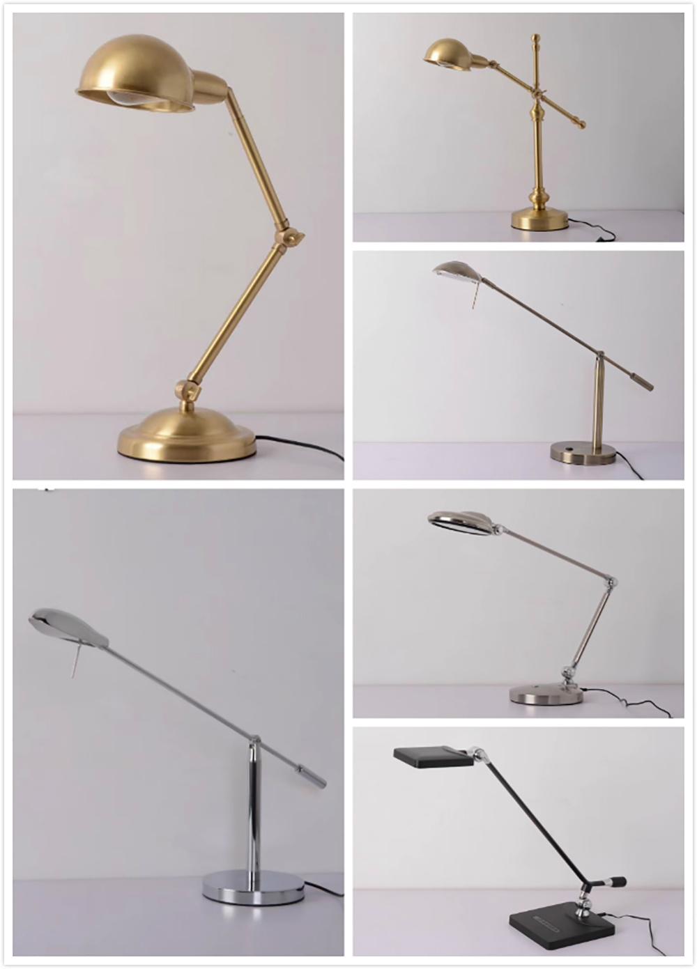 Hotel Bronze Iron Flexible Desk Table Lamp Lighting