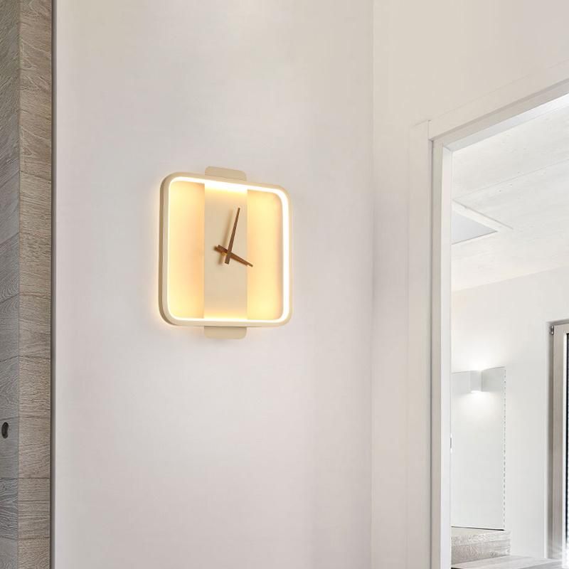 Retro Clock Design Style Creative Wall Lamp Living Room Lamp Bedroom Lamp