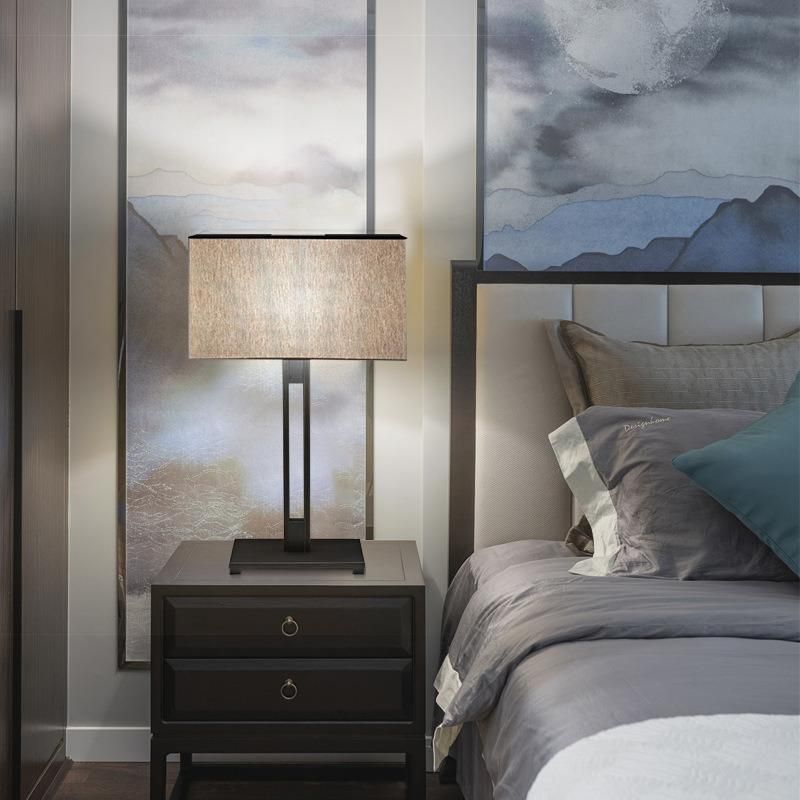 Light Bedroom Modern Table Bedside Lamp with Switch Hotel LED Table Light for Bedroom Bedside