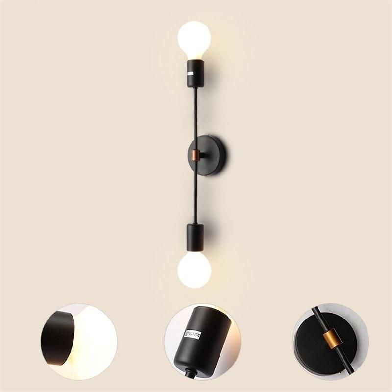 Creative Bedside Iron Double Head LED Wall Lamps Bedside Lamp (WH-VR-17)