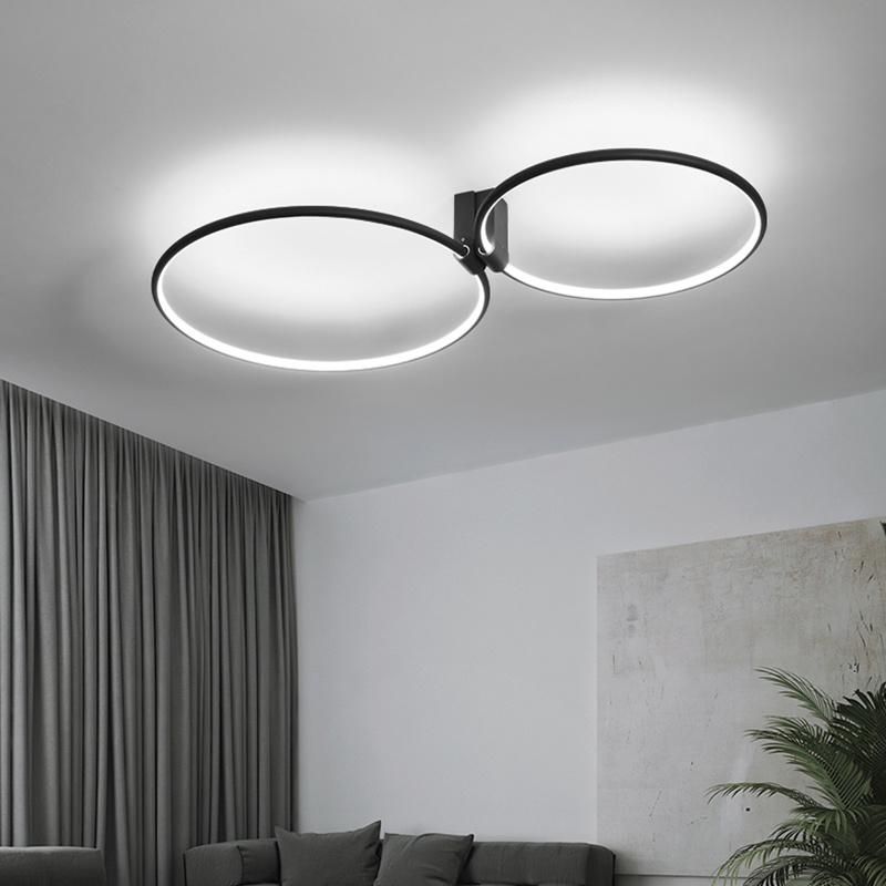 Polycyclic Design Circle Chandelier Pendant Lamp Ceiling Lamp Living Room Lamp