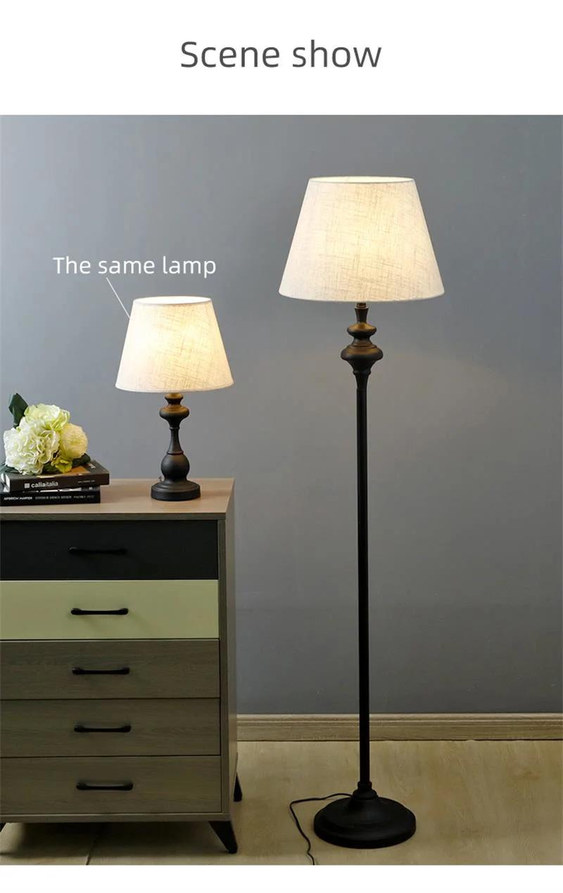 Nordic Style Modern Floor Lamp Black Wrought Iron Living Room Lighting