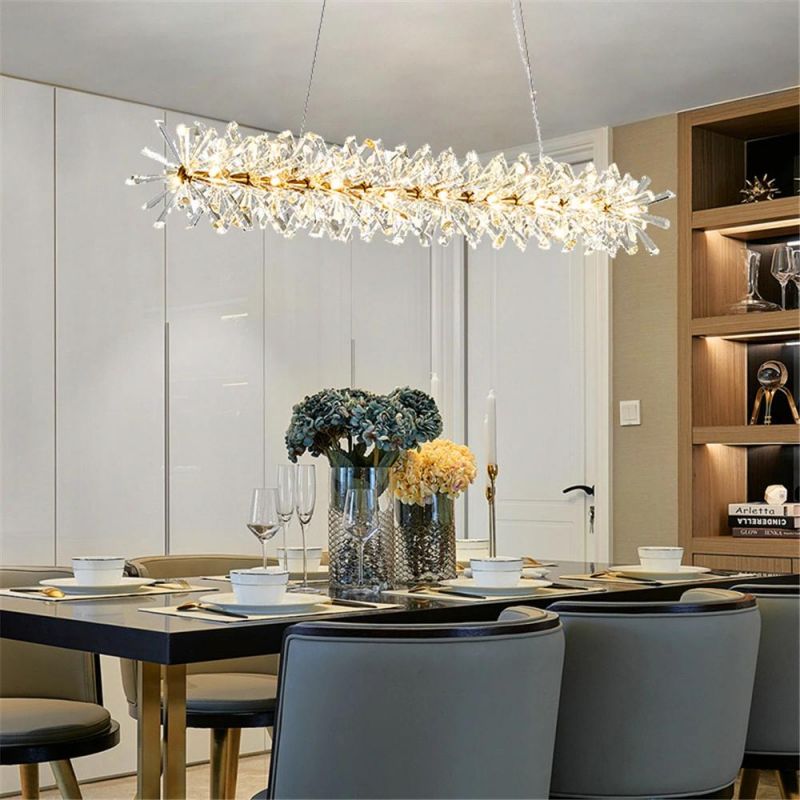 G4 220V/110V Flower Crystal Chandelier for Home Decoration