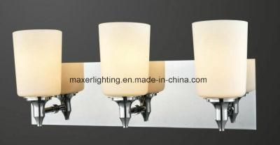 Three Light E26 Opal Glass Wall Lamp for Bathroom