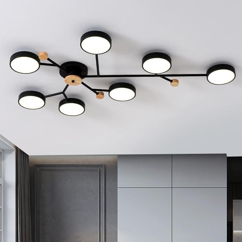 Iron Living Room Lamp Personality Modern Simple Study Bedroom Lamp Light Luxury Ceiling Light