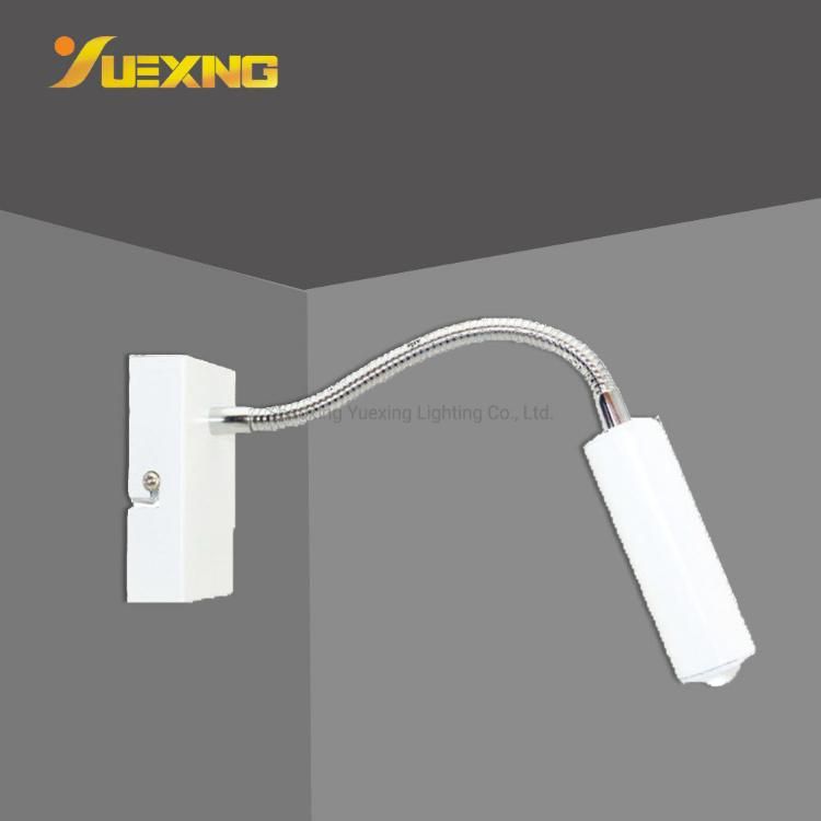 Modern Simple Hotel Decorative White Silver Iron COB 5W LED Wall Lamp