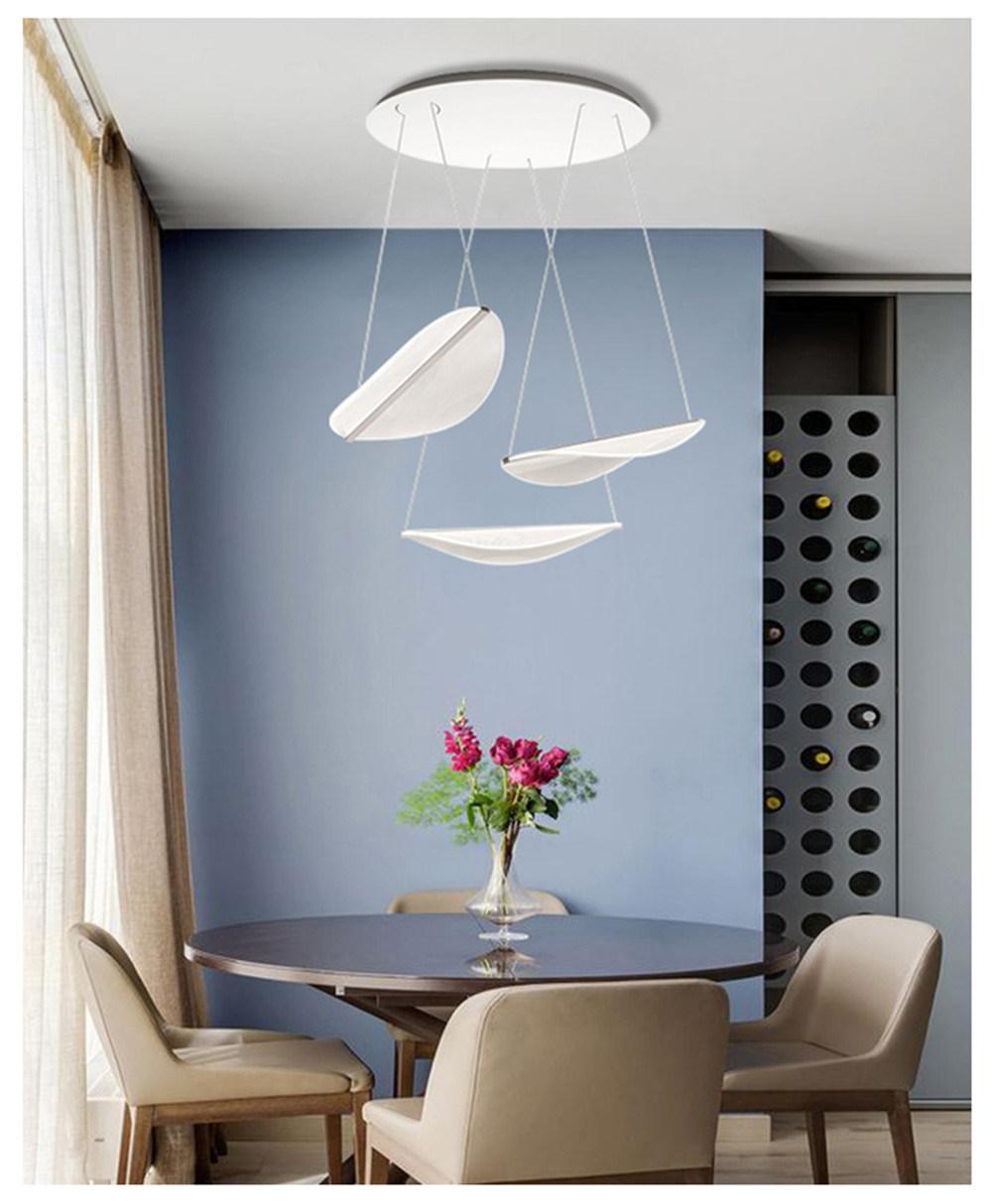 Pendant Lights Lighting Modern LED Acrylic Blade Pendant Lamps Living Room Dining Room Light Fixtures