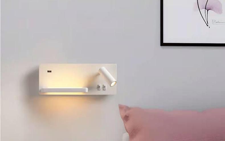 USB Charge Downlight Wall Light Multi-Function Modern LED Wall Light for Studyroom, Livingroom