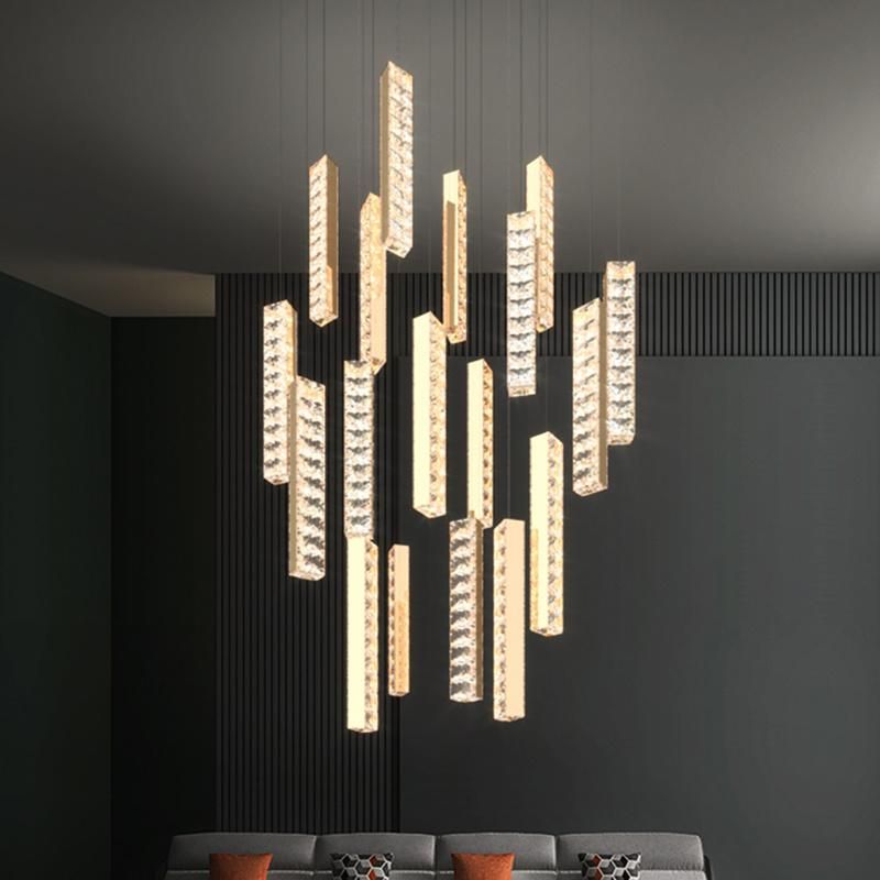 Crystal Hotel Lobby Exhibition Hall restaurant Chandelier Pendant Lamp Light