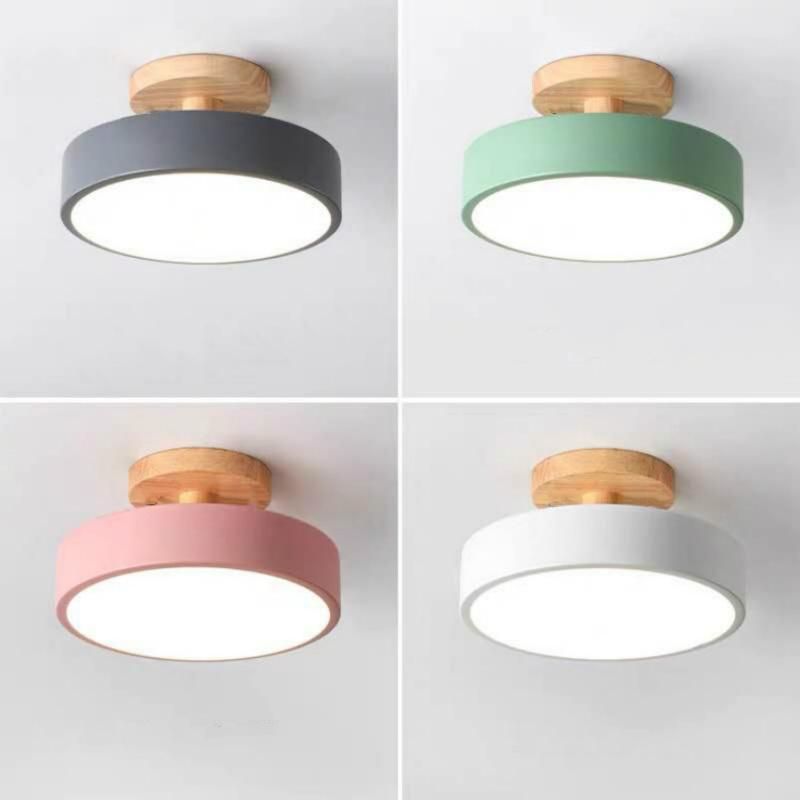 Ceiling Lights Modern LED Nordic Wood Lighting Fixture Indoor LED Panel Ceiling Light (WH-WA-24)