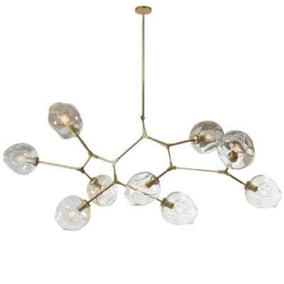 Nordic Dining Room Glass Ball Living Room Gold LED Pendant Lamp Light