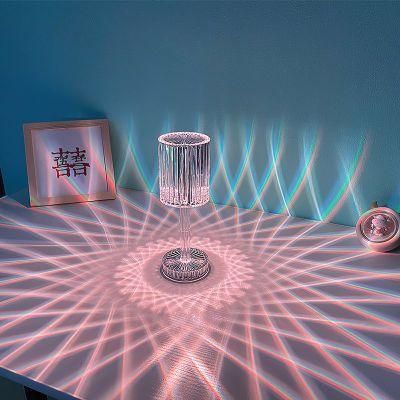 RGB Crystal LED Projection Desk Lamp for Bedside Decoration
