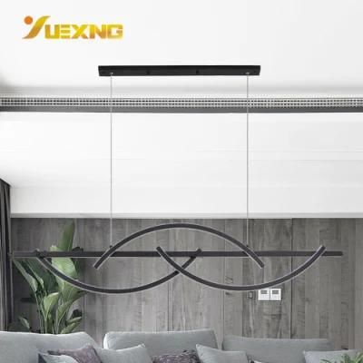 Unique Chinese Style Harf Arc Round Strip Hanging Lighting Indoor LED SMD Bright Warm White Pendant Light