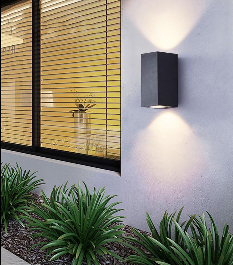 Modern Black Wall Light Rainproof Waterproof LED Outdoor Wall Lights Industrial White Wall Light