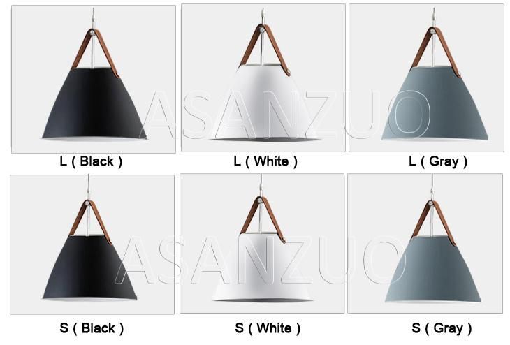 Nordic Black Pendant Light for Living Room Von Modern Strapped Metal Cone Shaped Pendant Light (WH-AP-309)