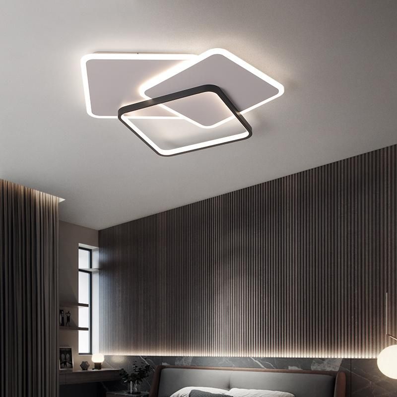 Overlapping Square Design Simple Style Ceiling Lamp Bedroom Lamp Pendant Lamp