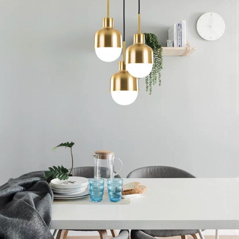 Minimalist Pendant Light Nordic Decoration Ball Lamp for Bedroom Dining Room Gold Pendant Lamp (WH-AP-268)