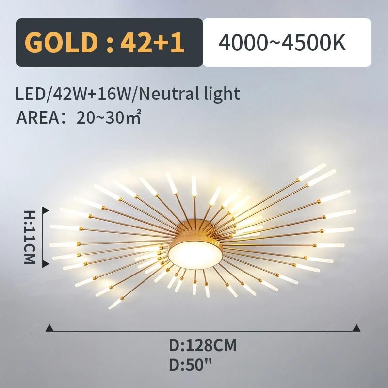 Fireworks LED Chandelier for Living Room Bedroom Home Chandelier Luxury Ceiling Lights (WH-MA-194)