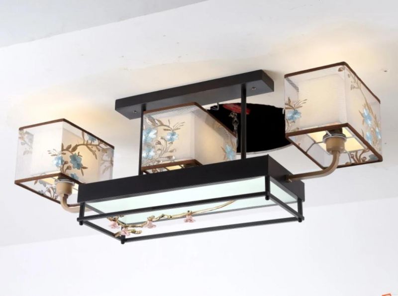 LED Bedroom Living Room Lamp China Style Flower Chandeliers & Pendant Lights