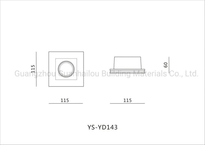 Silk Smooth Plaster Recessed Ceiling Light for Hotel Decoration (143)