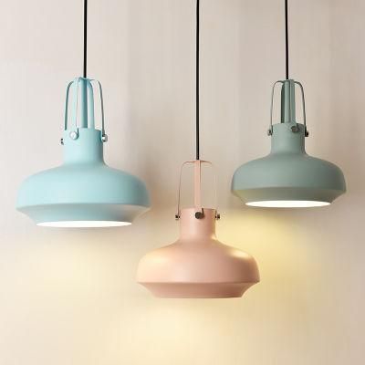Modern LED Iron Pendant Lights Kitchen Bar Living Room Ranveig Nordic Pendant Light in Pastel Colors (WH-AP-335)