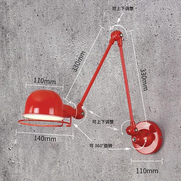 Vintage Rh Loft Jielde Adjustable Retro E14 LED Wall Lights Jielde Lamp (WH-VR-95)