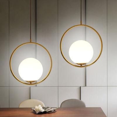Design Modern Glass Hanging Pendant Light Lamp for Restaurant Coffee